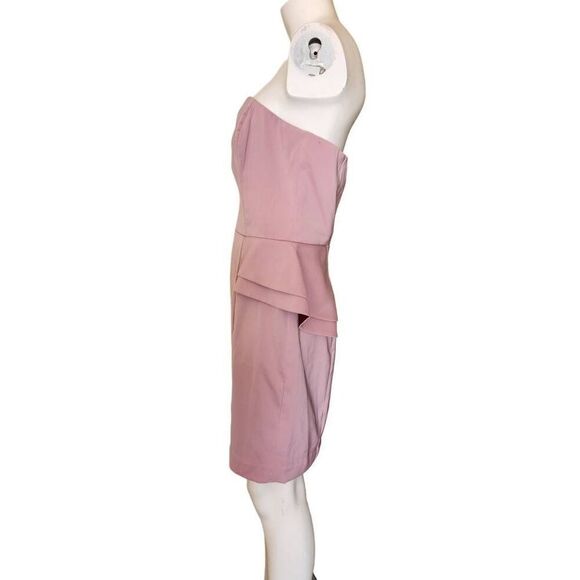 H&M womens size 12 pink mauve blush formal evening dress strapless peplum - Picture 2 of 5